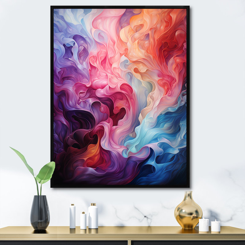 «Opt Art Radiant Spectrum II», impression sur toile, H 32 po x l 24 po x P 1 po, Cadre flottant noir