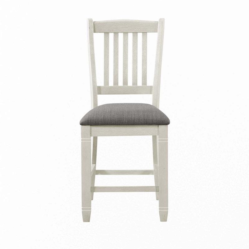Ensemble de salle à manger à hauteur de comptoir 2 pièces, Blanc antique