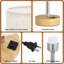 Lampe de table de chevet tactile avec USB - Lampe en bois à intensité variable 3 voies pour table de chevet, lampe de bureau avec station de charge pour dortoir, salon, bureau, chambre d'enfant