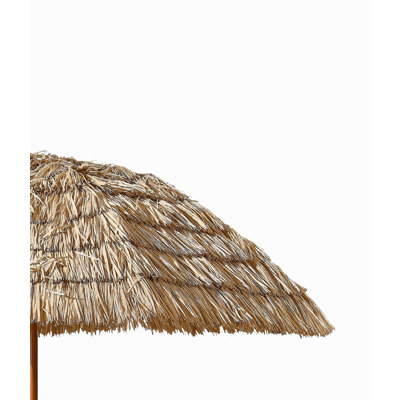 8'Thatch Patio Tiki Umbrella Tropical Palapa Raffia Tiki Hut Hawaiian Hula Beach Umbrella,Straw Umbrella