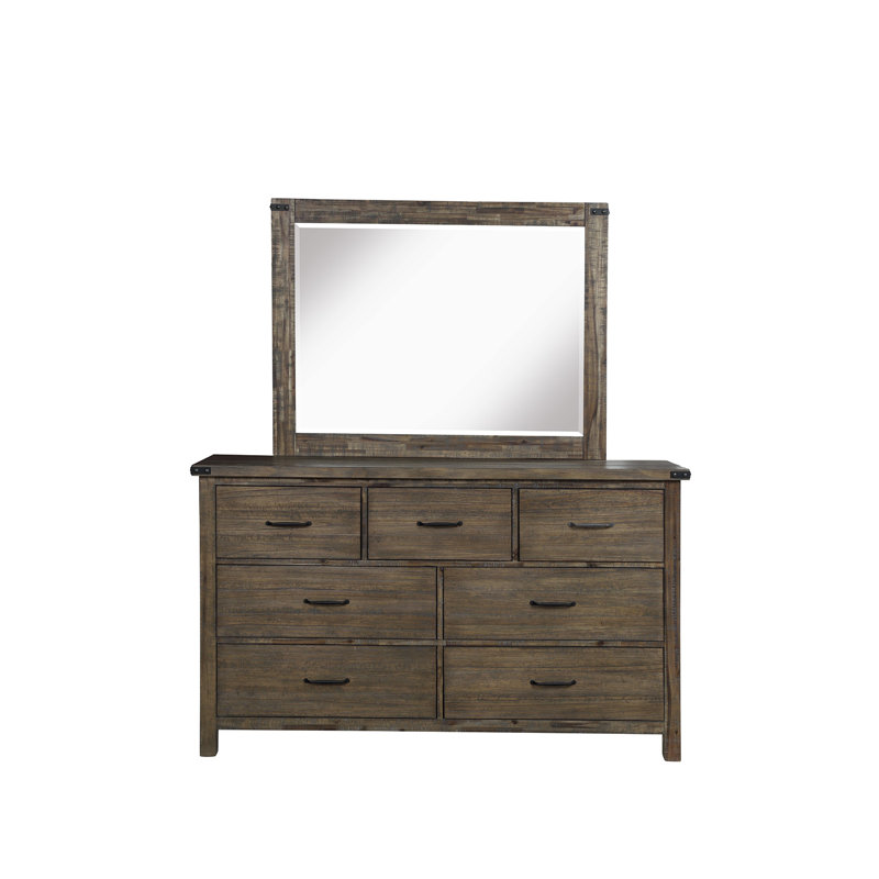 Miroir de commode biseauté rustique Keyes