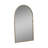 Kenderek Arched Wall Mirror Metal and Glass Frame with Decorative Corner Knobs Finish for Home Bedroom Living Room - 38" Gold