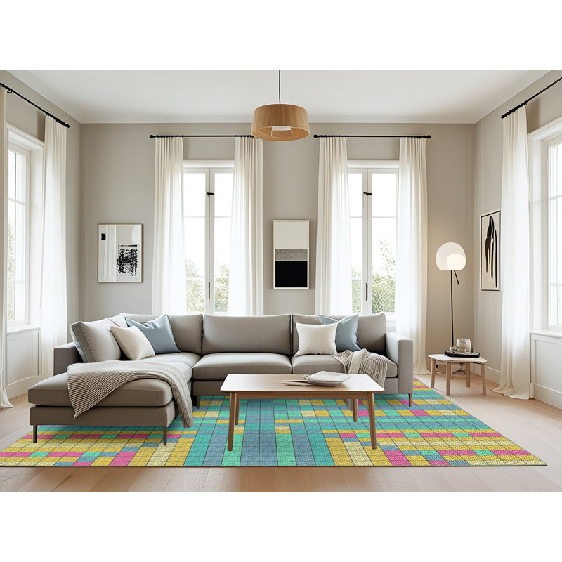 Tapis décoratif géométrique Putman, Rectangle 8 pi x 12 pi