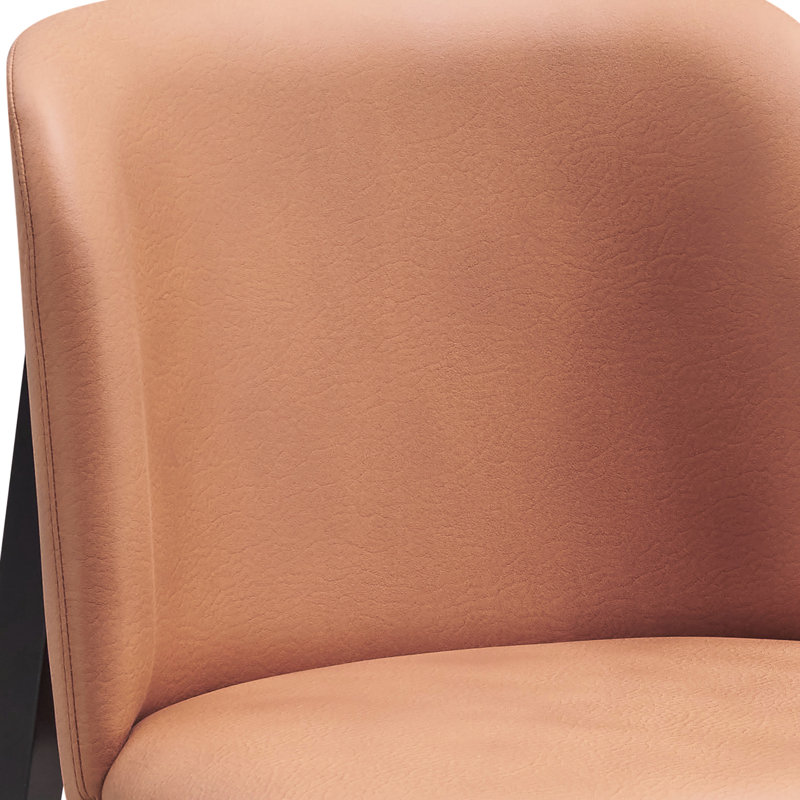 Chaise d'appoint couleur camel - Paire de microfibres au design confortable et tendance pour un usage quotidien