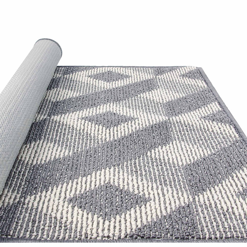 Tapis de porte d'extérieur antidérapant Kadience, L 15 po x L 24 po, gris