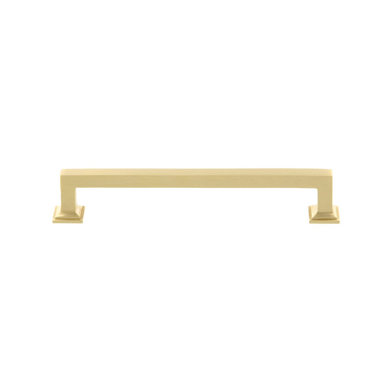 Grandeur Geneva 6" Brass Handle Pull, Satin Brass