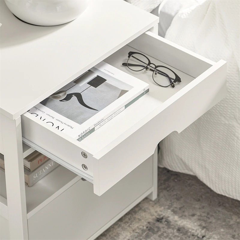 45cm W Manufactured Wood Bedside Table