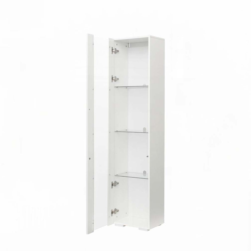 Armoire de cuisine avec lampe à bande, Blanc