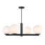 Lustre 4 lumières noir mat Claudette-10340355
