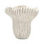 Corbeille à sable sable et ciment 9,3 x 9 x 8,7 po, finition beige texturée, forme irrégulière ondulée pour les herbes dans les espaces intérieurs aspect vieilli, plantes grasses