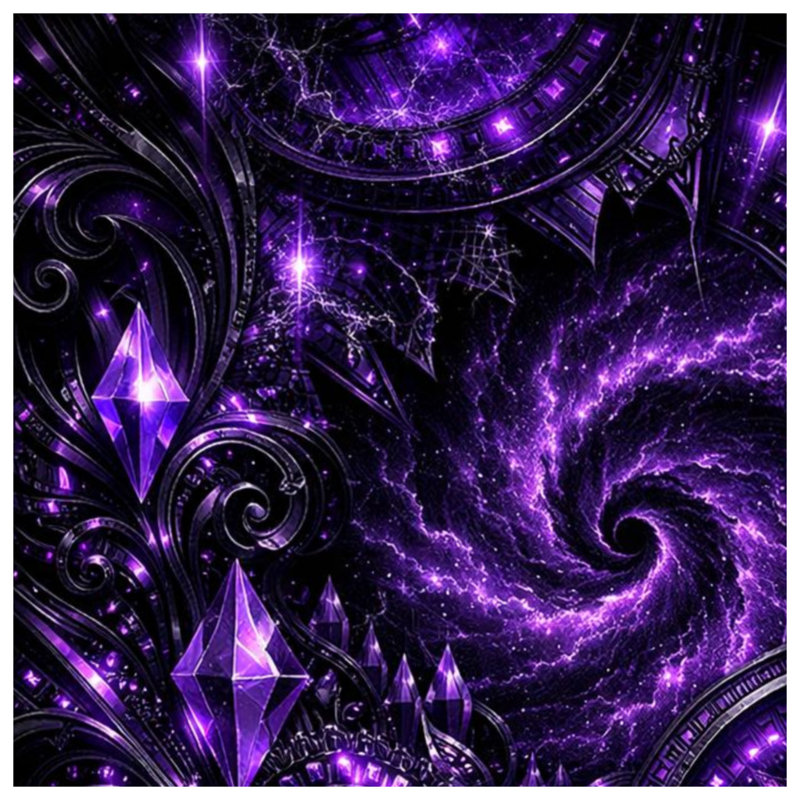 Couvertures mauves à motif de fractales fractales, 50 po L x 60 po H