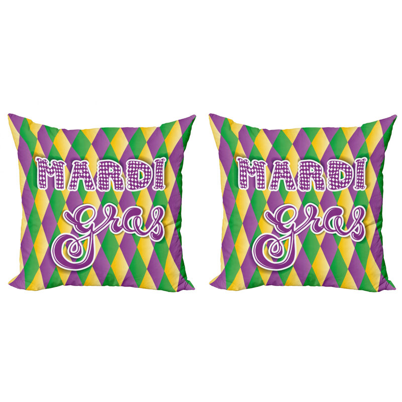 Housse de coussin Ambesonne Mardi Gras, 24" X 24"