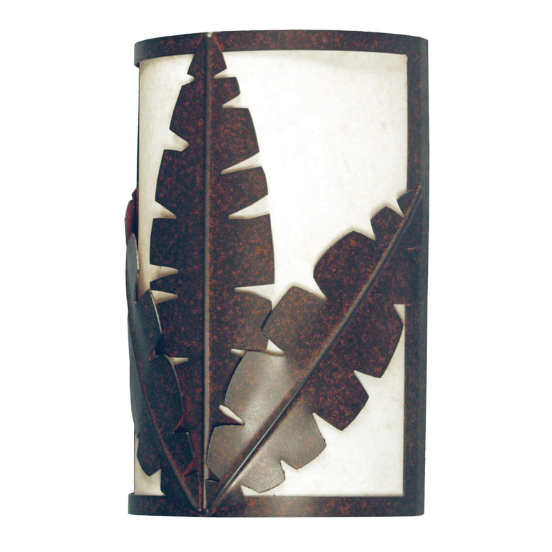 8" Wide Tiki Wall Sconce