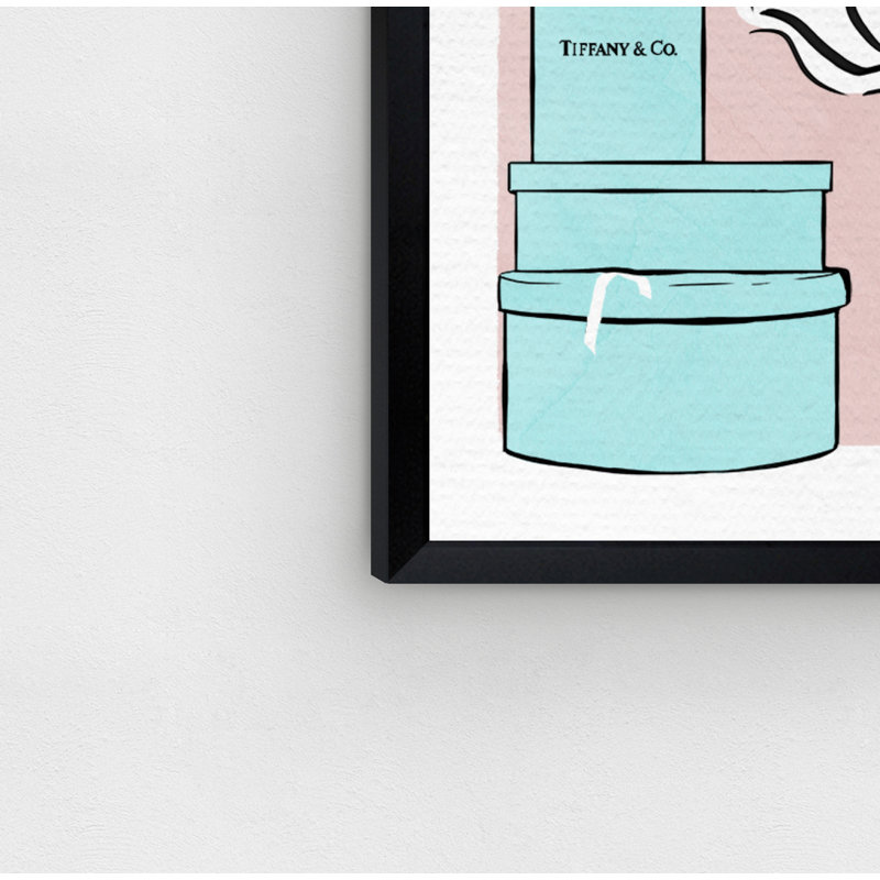 «Floral Shopper Blush» par Oliver Gal - impression encadrée, H 17 po x l 12 po, Cadre photo