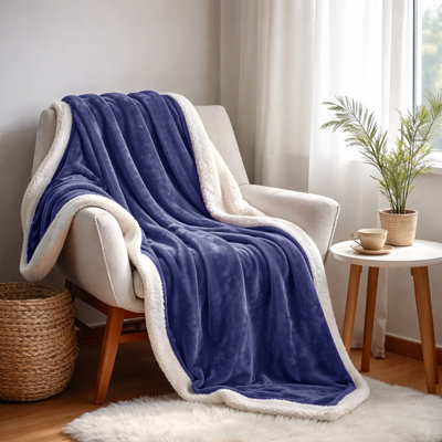 Sherpa Fleece Ultra Soft Plush Reversible Blanket