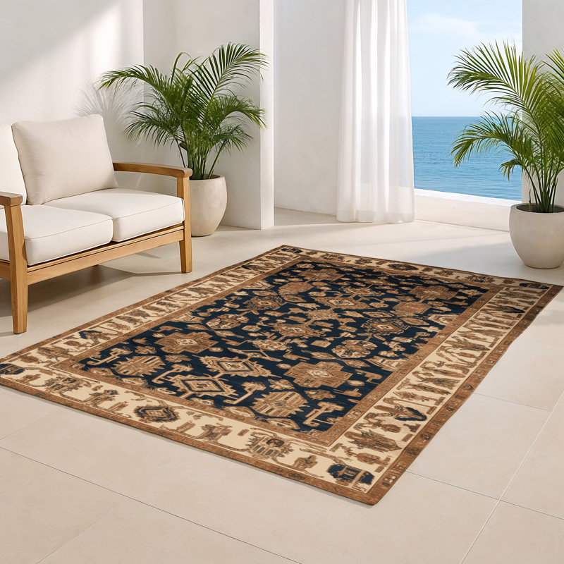 Tapis intérieur et extérieur ArtDeco, Rectangle 5 pi x 7 pi