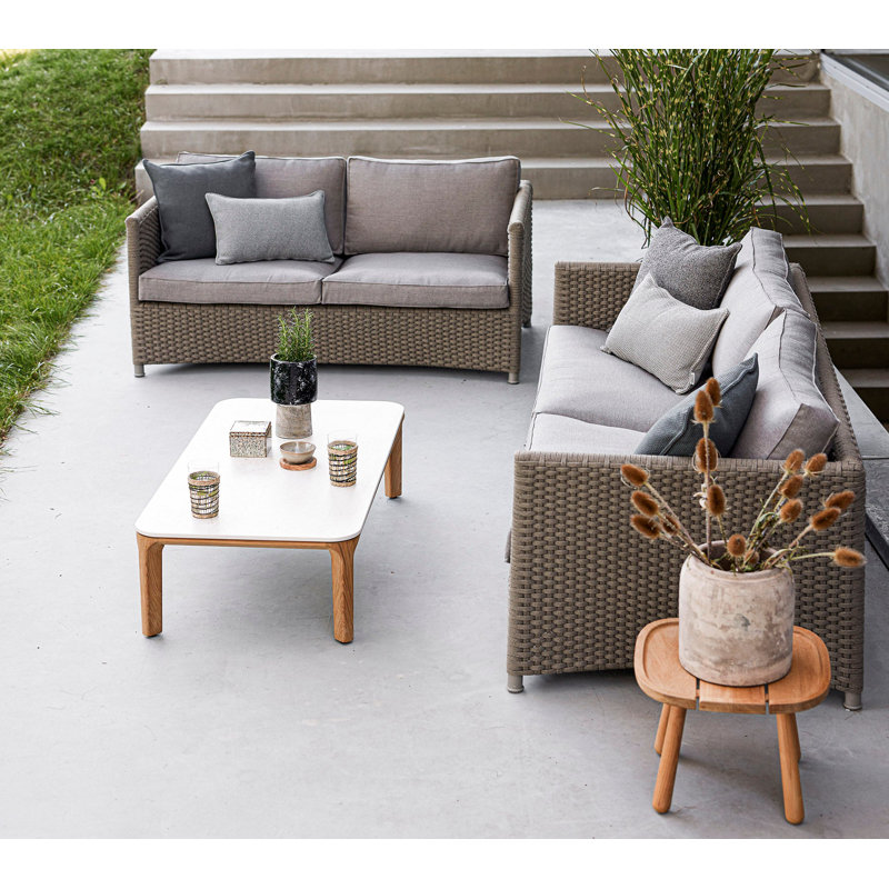 Diamond 3-Seater Patio Sofa, Taupe, Taupe