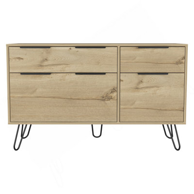 Commode 4 tiroirs Stowe Chêne clair