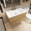 Meuble-lavabo simple 30 po avec plateau en céramique Dolman-586021093