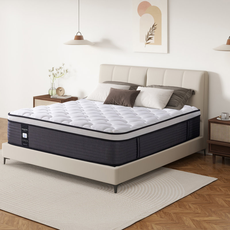Meith 14" Plush Memory Foam Hybrid Mattress In A Box, Oeko-Tex® Certified, Queen, 14"