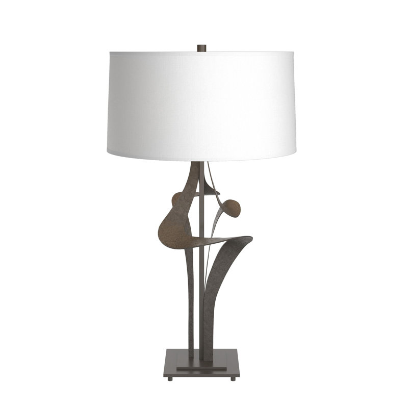 Antasia 27.4" Table Lamp, Natural Anna, Dark Smoke