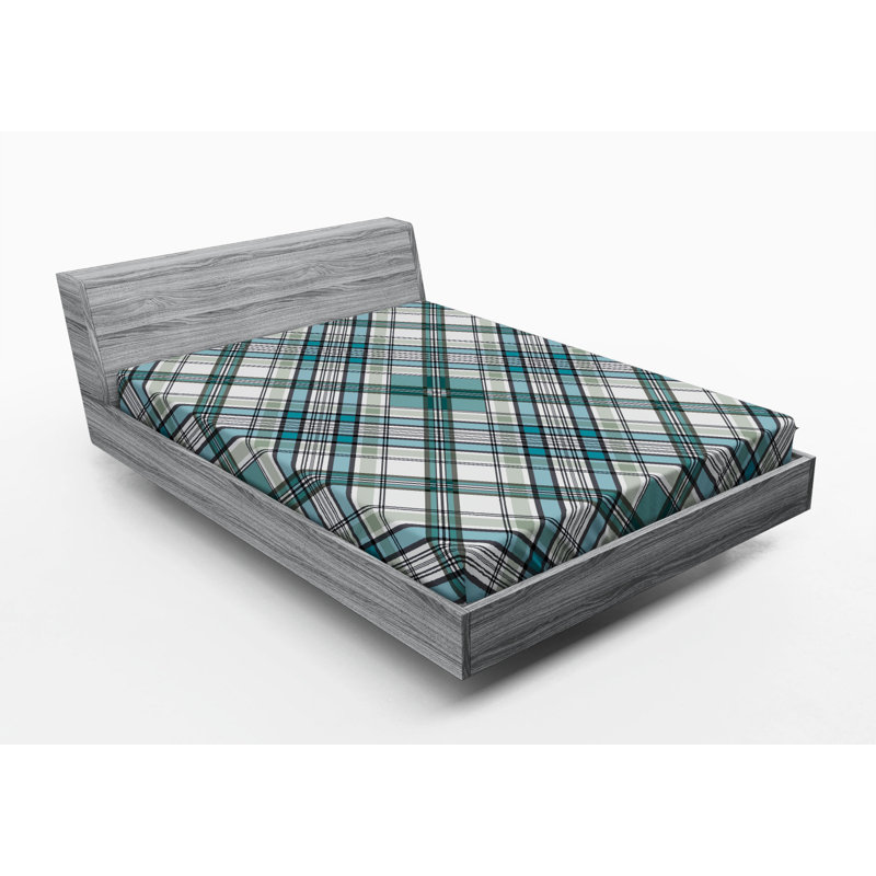 Microfiber Plaid Fitted Sheet, Full Fitted Sheet