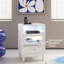 White Bedside Table With Charging Station & Led Lights, Nightstand With Tempered Glass Drawers – Stylish Night Stand For Bedroom, Living Room, Kids Room