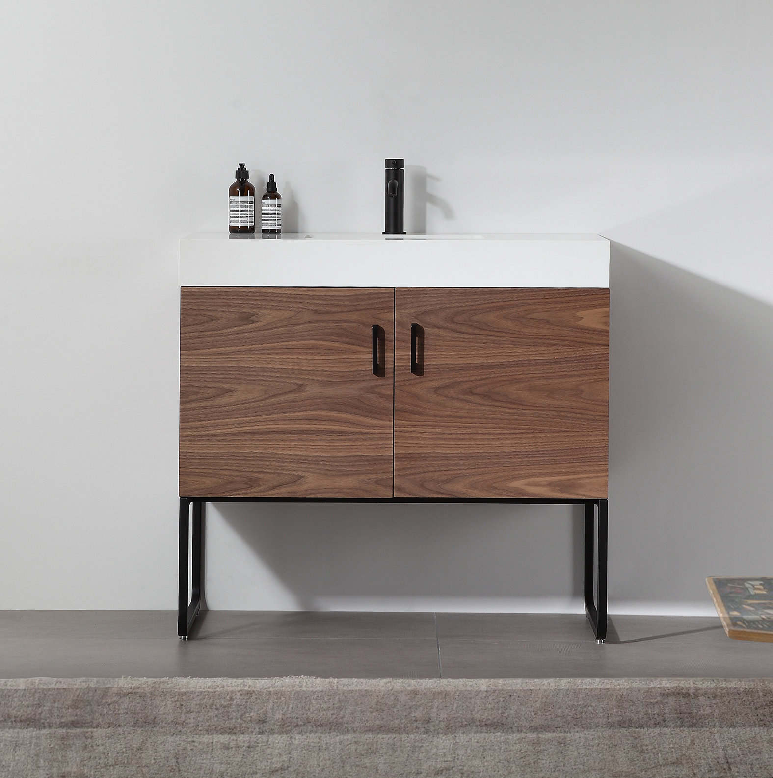 Keena 36" Cedar Single Bathroom Vanity, Walnut