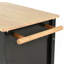 Chariot pour îlot de cuisine avec plateau en bois massif et roues verrouillables, largeur de 54,3 pouces, armoire à 4 portes et deux tiroirs, support à épices, porte-serviettes-881080136