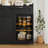 Breege 47.2"W Modern Sideboard Buffet Cabinet with Adjustable Shelf, Wood Storage Cabinet For Kitchen, Dining Room, Living Room, Wash Gray-1855740420
