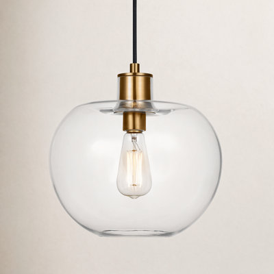 Rumford Single Light Glass Dimmable Pendant