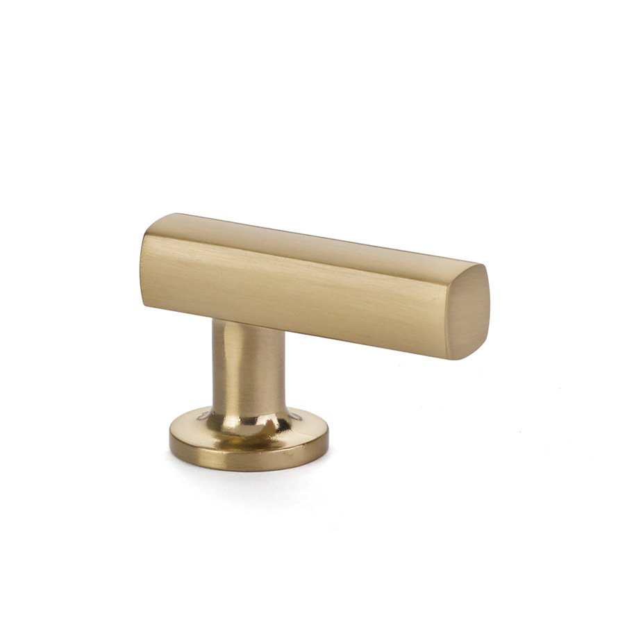 Urban Modern Bar Cabinet Knob, Satin Brass