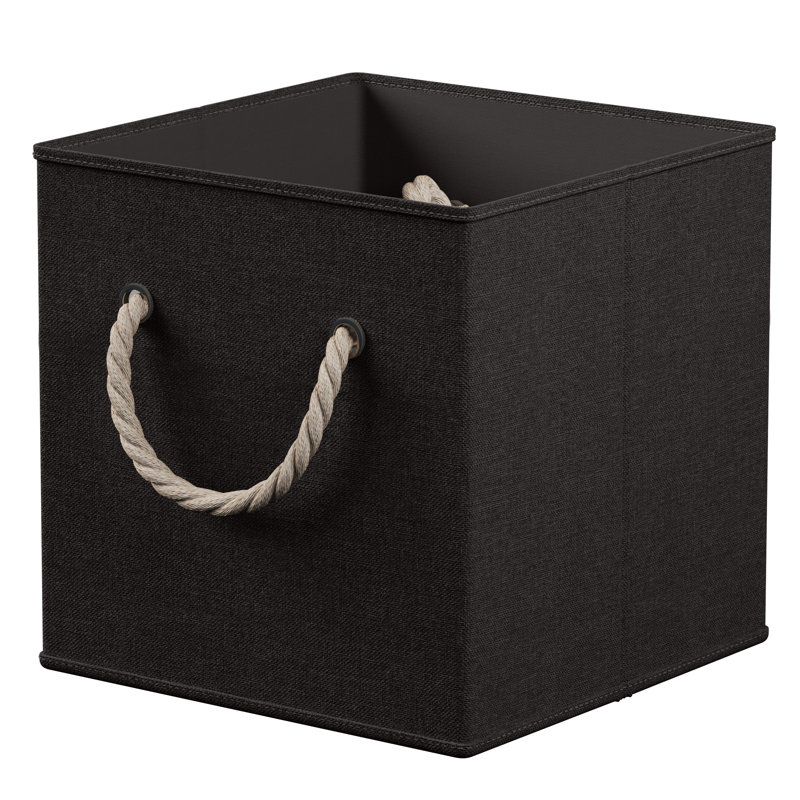 Boîte en tissu pliable et pliable, Noir