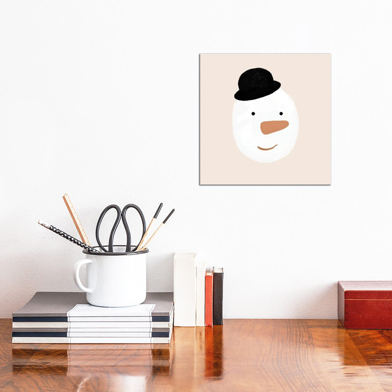 Snowman - Wrapped Canvas Painting, 30.48 cm H x 30.48 cm W