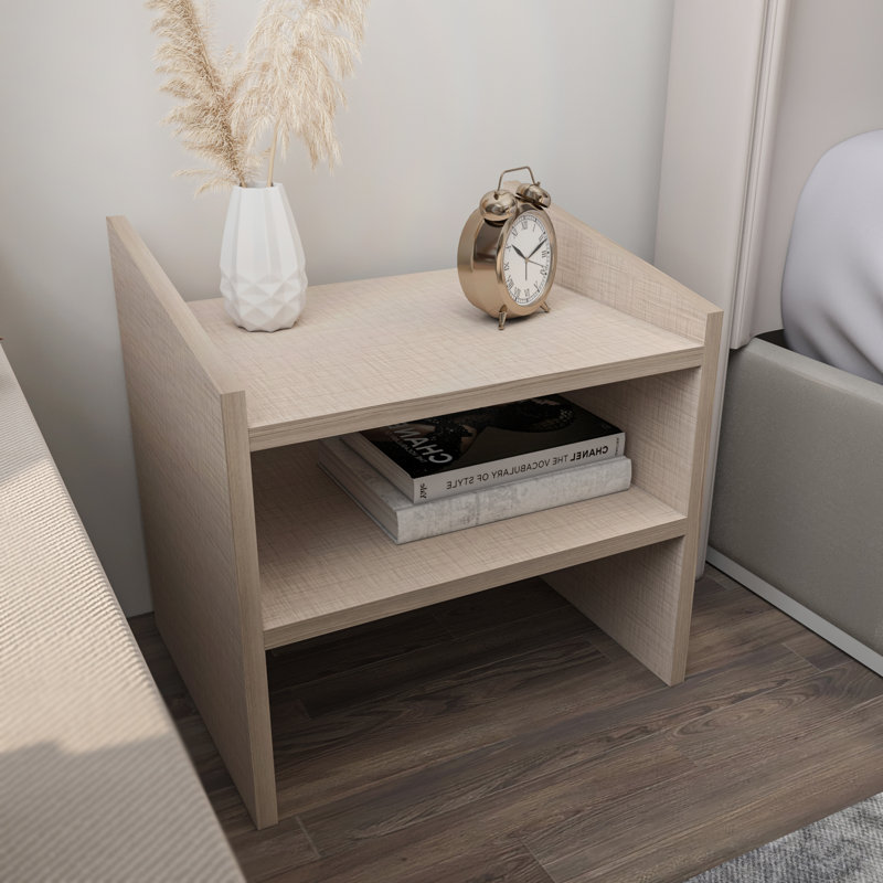 Riccardi 45cm W Bedside Table, Beige
