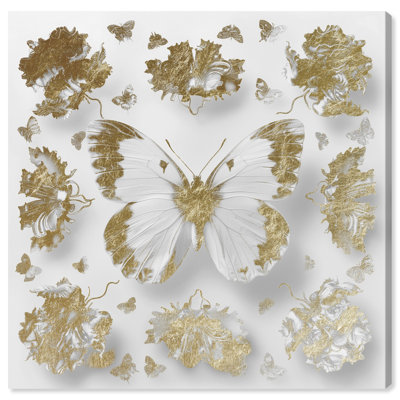 Art floral sur toile papillon par Pétersbourg