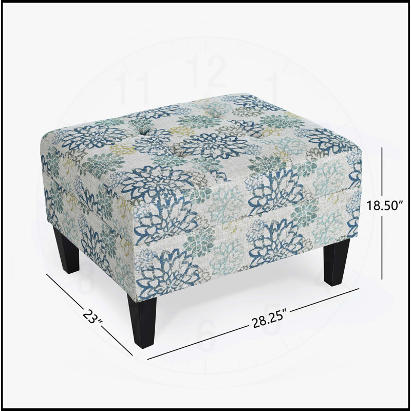 Repose-pieds classique et confortable avec pieds en bois de bouleau et rembourrage en mousse de haute qualité, parfait pour la détente à la maison et les sièges supplémentaires.