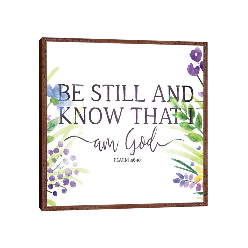 I Am God by On Rei - Print on Canvas, Classic Brown Wood Framed, 93.98cm H x 93.98cm W x 3.81cm D