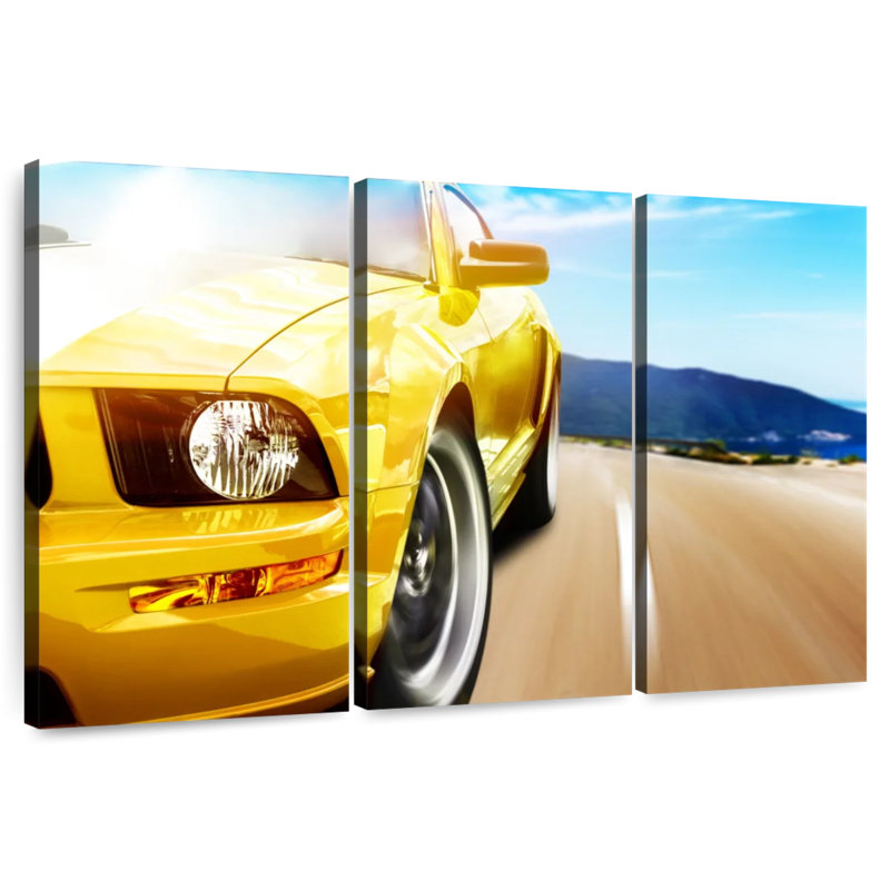 Voiture de sport Mehar Speeding Sunlit, H 36 po x l 57 po