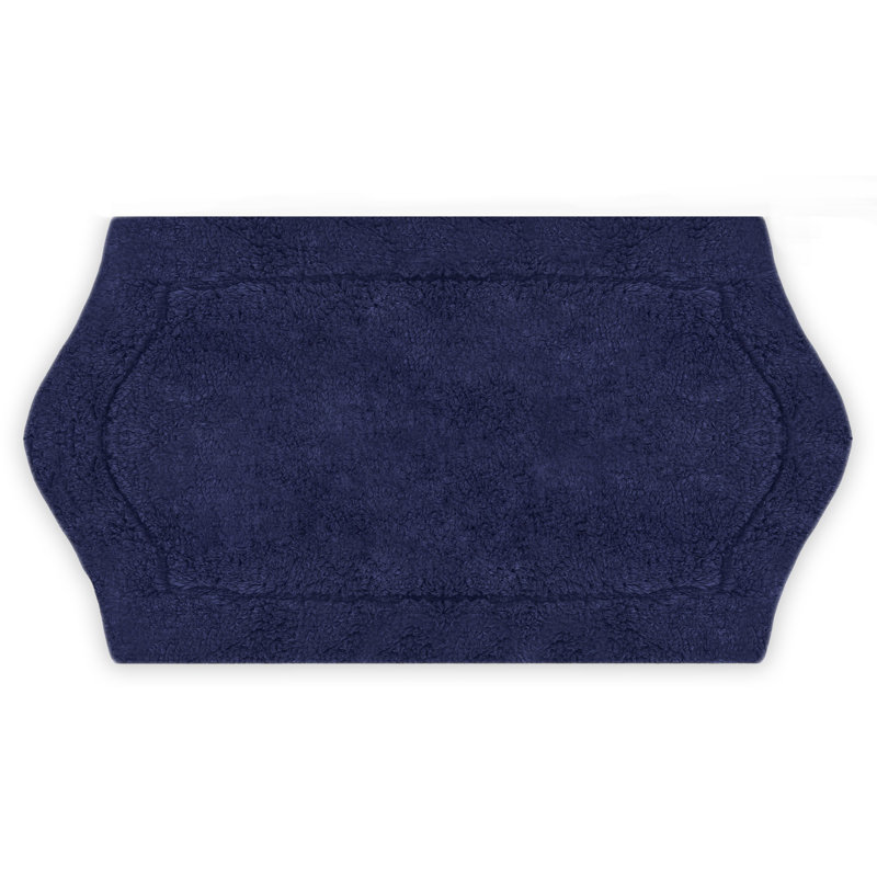 Tapis pour salle de bain Morissette, L 24 po x L 40 po, Marine