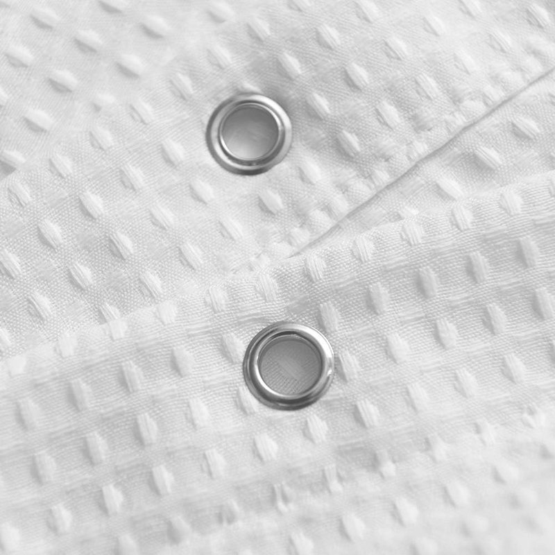 Rideau de douche Luxury Waffle Weave, H 72 po x l 71 po, Blanc pur