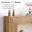 Console cannelée en bois avec tablette de rangement, parfaite pour le salon, le vestibule et le couloir
