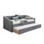 Mobilier de chambre à coucher 1pc avec lit gigogne et capitonnage