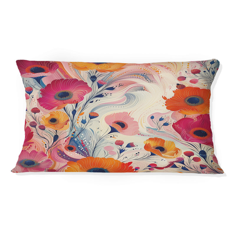 Coussin lombaire orange et orange