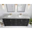 84 po Boston X P 22 po De meuble-lavabo double en fer forgé Marbre de Carrare