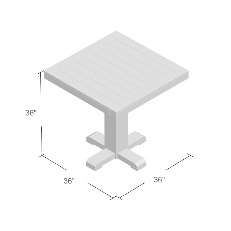 Midvale Mahogany Solid Wood Dining Table, White/Charcoal Gray