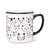 Set Of 4 Simple Cat Faces Mug