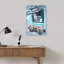 «Rustic Blue Bar», entrée abstraite, architecture contemporaine, art mural de la ville-129476549