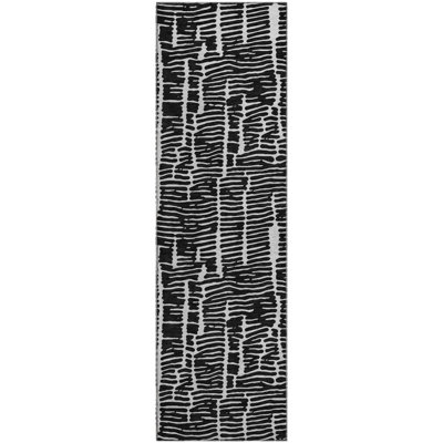 Premium Machine Washable Prisco Black Rug