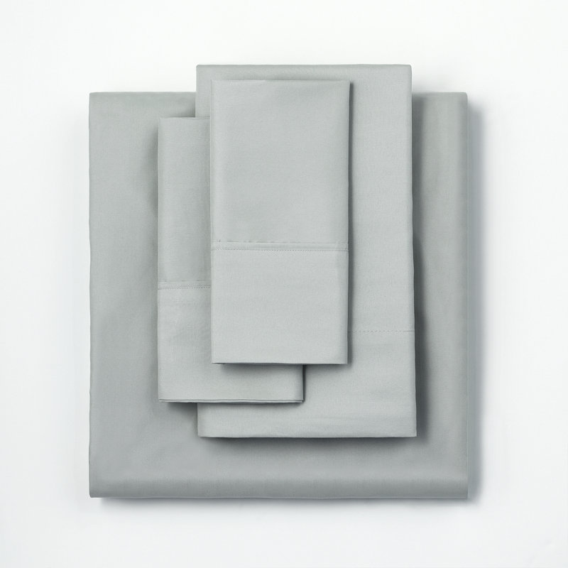  Ensemble de draps en microfibre Soft Touch, Argent, Très grand